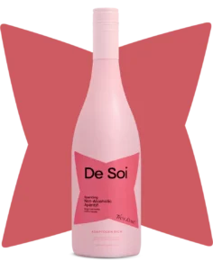 Pink wine bottle