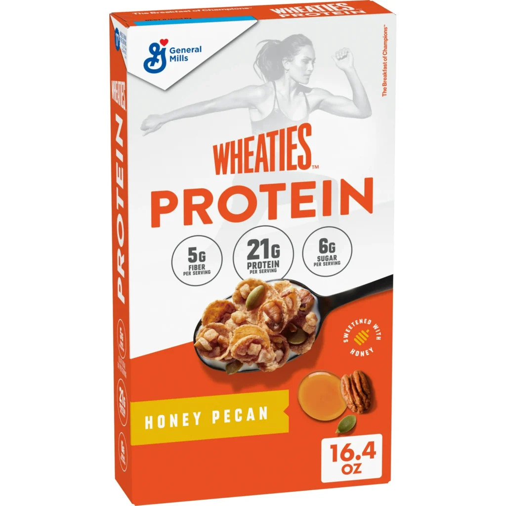 Wheaties Protein Breakfast Cereal, Honey Pecan