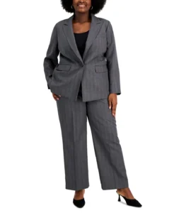 Le Suit Plus Size Straight Leg Pantsuit