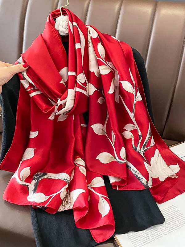 Contrast Color Printed Sun-Protection Shawl&Scarf