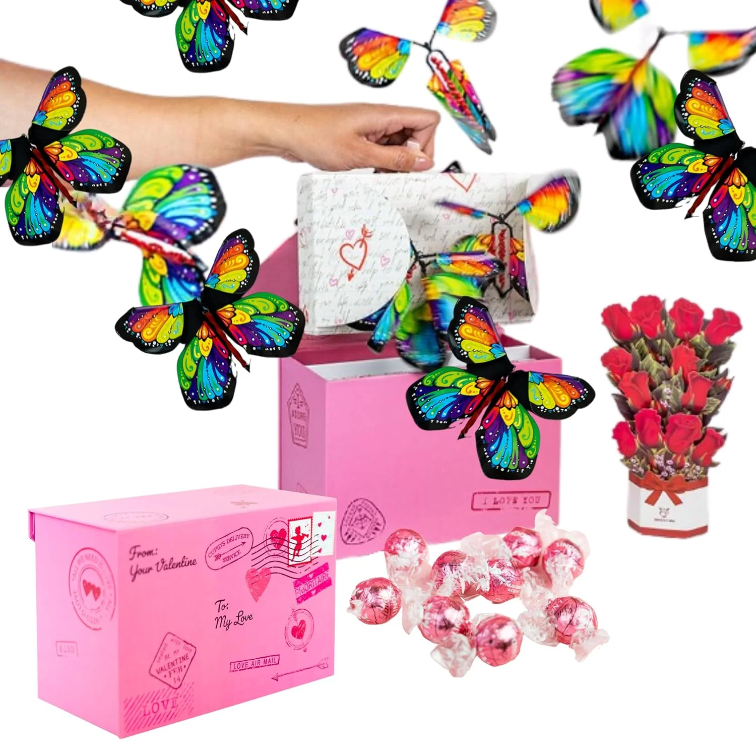Valentine's Day Love Letter Box Explosion Flying Butterfly Surprise
