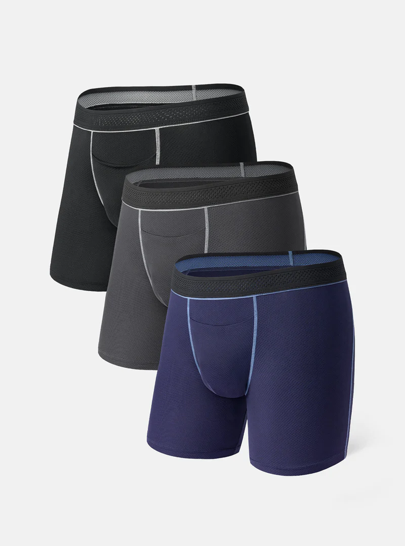 Sport Quick Dry Boxer Briefs with Pouch