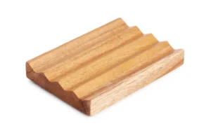 Teak Rectangular Zig Zag Soap Dish