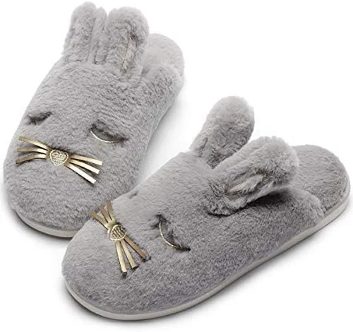 Cute Animal Memory Foam Indoor House Slippers, Easter Gifts for Adults