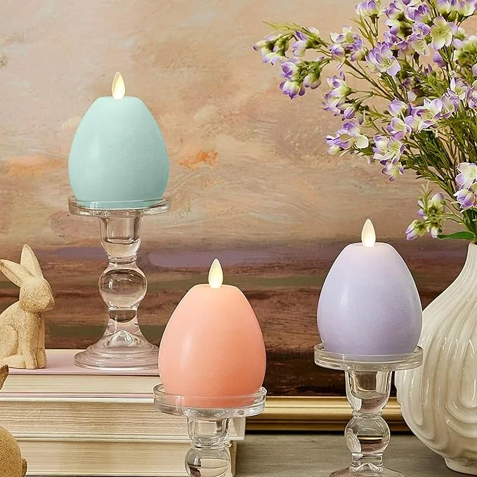 Luminara Flameless Candle Easter Egg, Easter Gifts for Adults