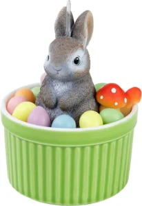 Easter Rabbit Bunny Egg Scented Aromatherapy Candle Bowl, Easter Gifts for Adults