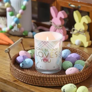 Happy Easter Scented Candle Spring Bunny Carrot 10oz, Easter Gifts for Adults