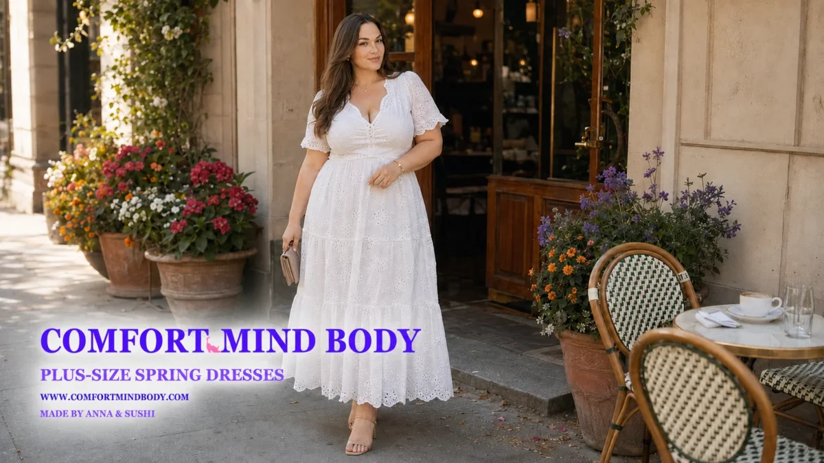 plus size spring dresses white eyelet dress hero image e1785715984436