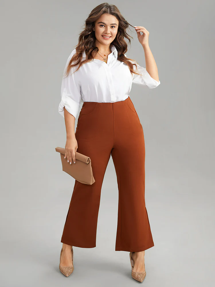 Plain Split Side Pocket Pants