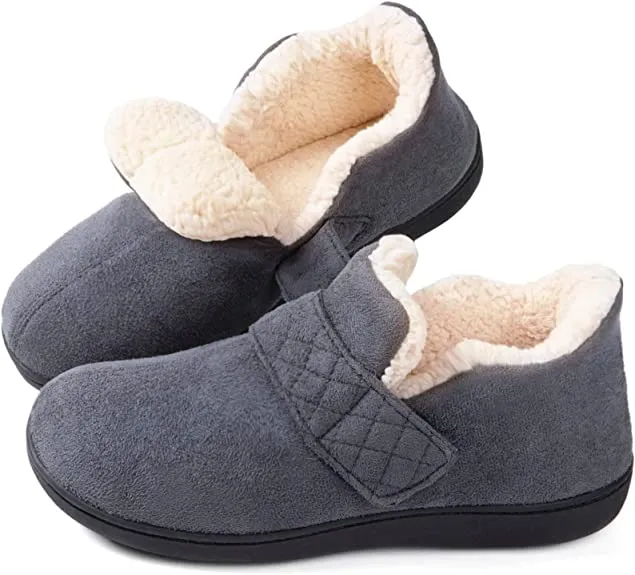 Zizor adjustable memory foam house slippers