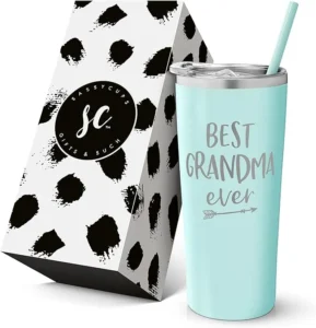 Best Grandma Ever Insulated Tumbler Cup with Straw and Lid
