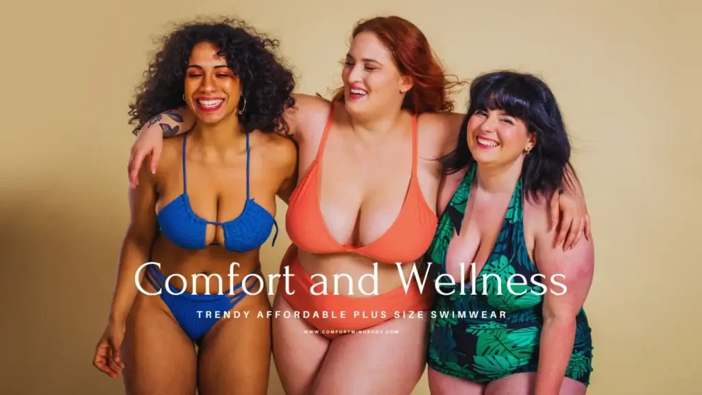 Trendy Affordable Plus Size Swimwear, woman posing in their bodysuit