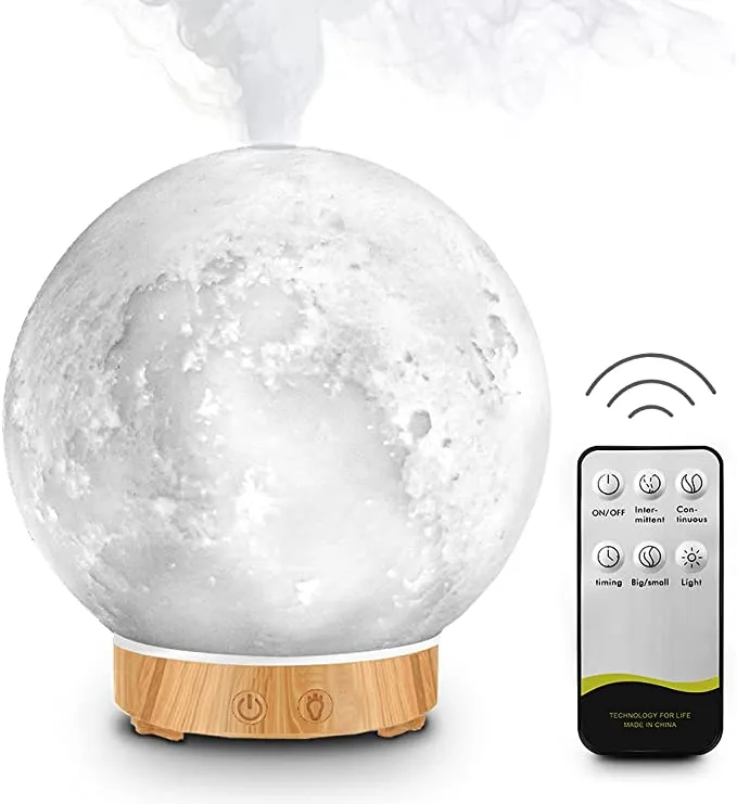 Moon Lamp with Cool Mist Humidifier and Essential Oil Diffuser
