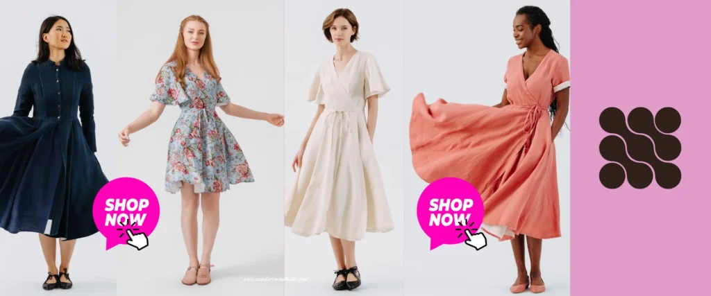 sexy plus size, linen dresses, collage of pictures