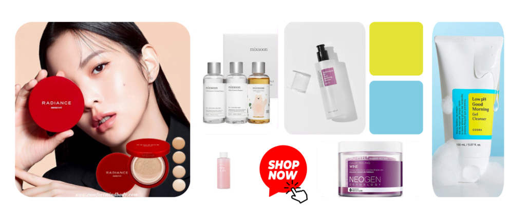 K-Beauty And J-Beauty products collage