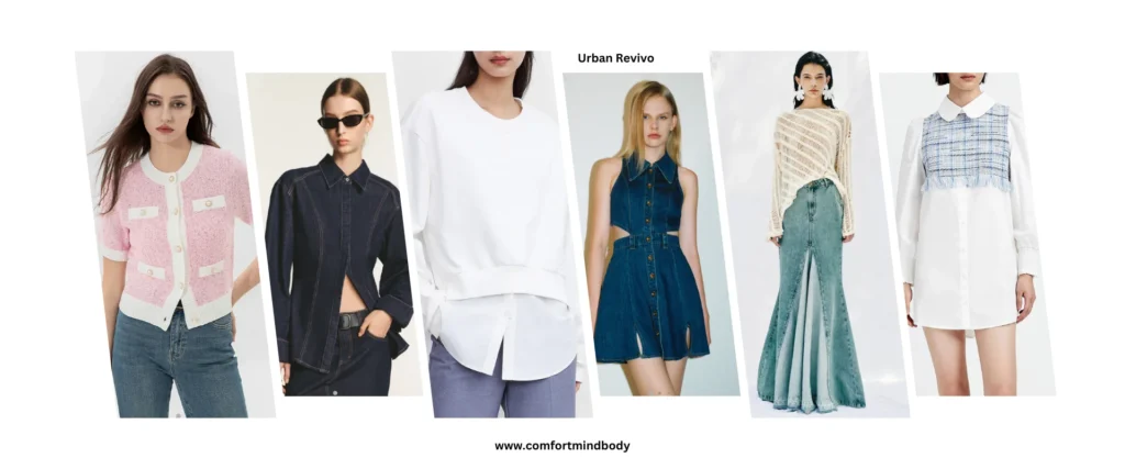Urban Revivo collage of clothes