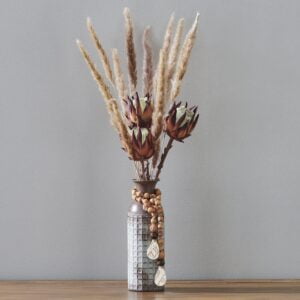 Hammered Metal Antiqued Vase