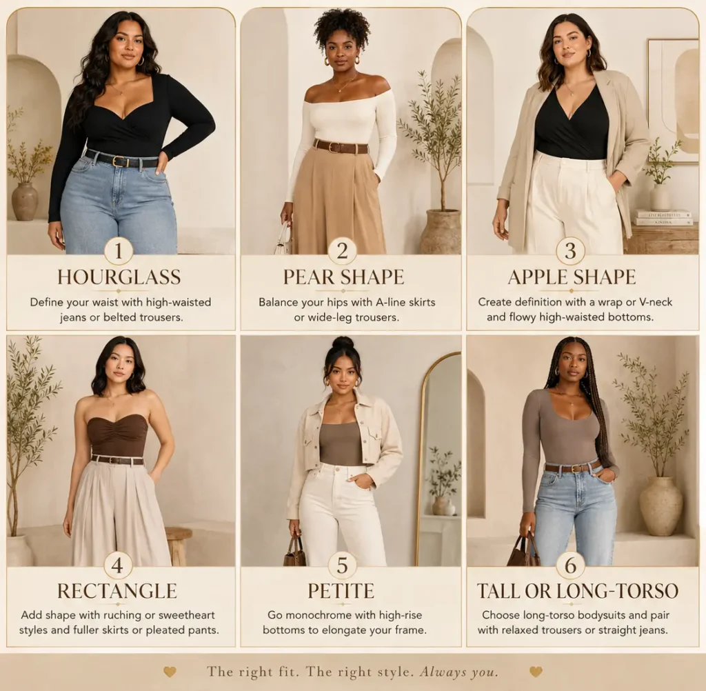 Bodysuit styling ideas for different body types