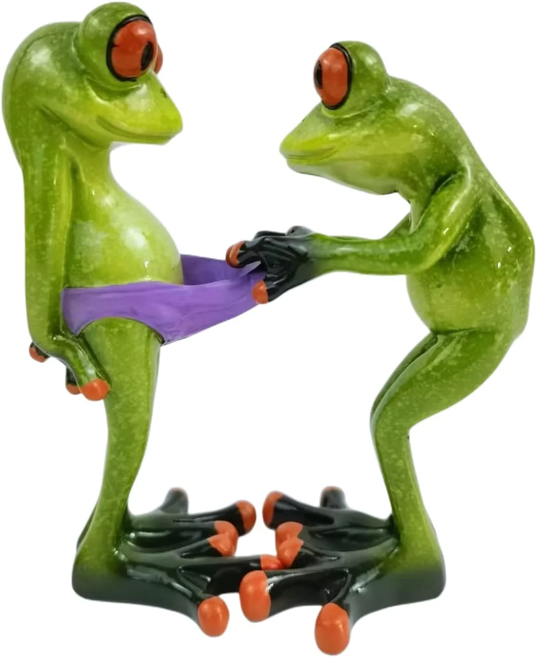 Frog Figurines Decor Funny Creative Craft Resin Frog Sculpture