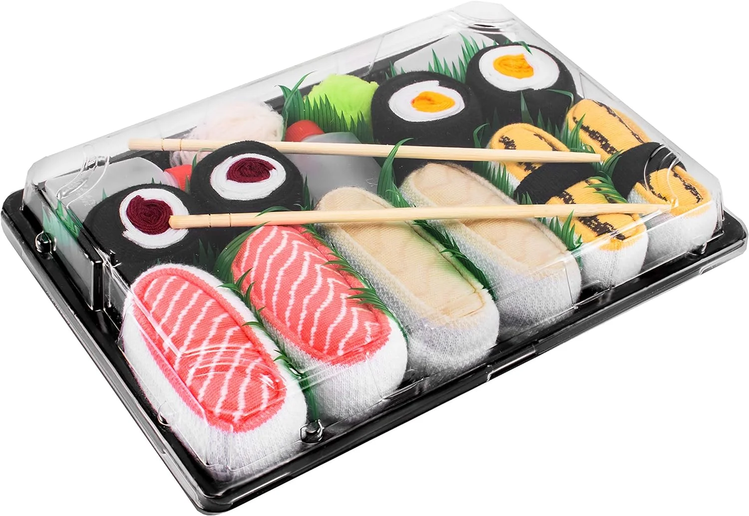 Rainbow Socks - Men's Women's - Sushi Socks Box Tamago Butterfish Salmon Maki - 5 Pairs