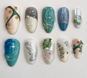 Short Press-On Nails: 5 Reasons They’re a Beauty Must-Have 9 Free Style 3D Gel on Almond Press On Nails