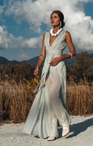 10 Unique Boho Dresses Patterns for Your Summer Wardrobe 12 Powder Blue Boho Jumpsuit Women • Peace Silk & Cotton Romper for Women
