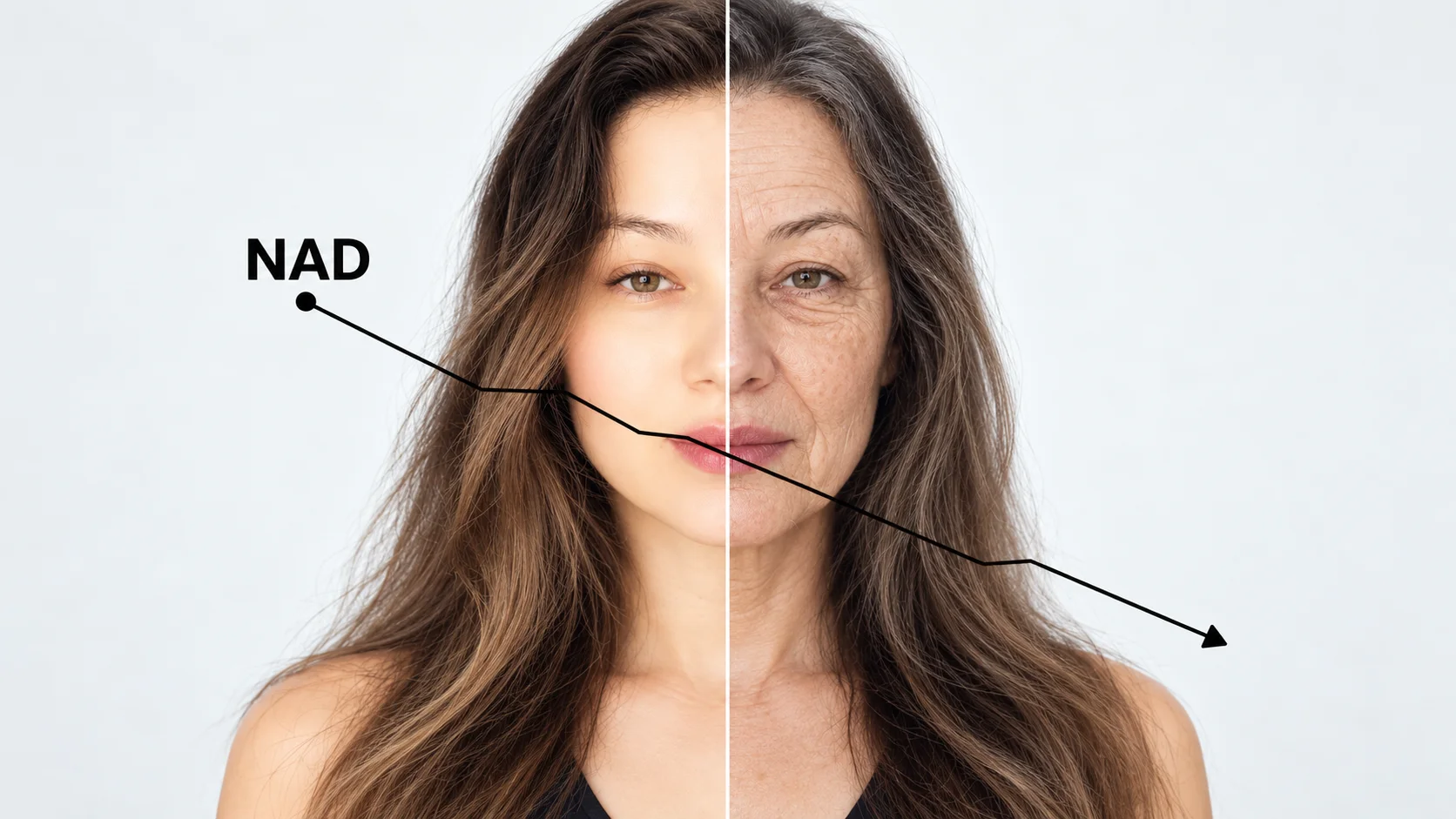 Graphic about what happens when NAD+ levels drop.