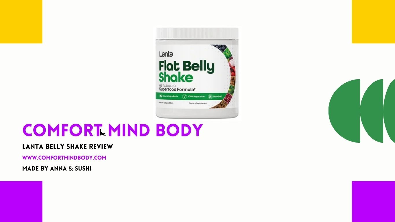 Lanta Flat Belly Shake review with supplement powder, healthy drink, measuring tape, and buyer checklist for weight loss supplement safety