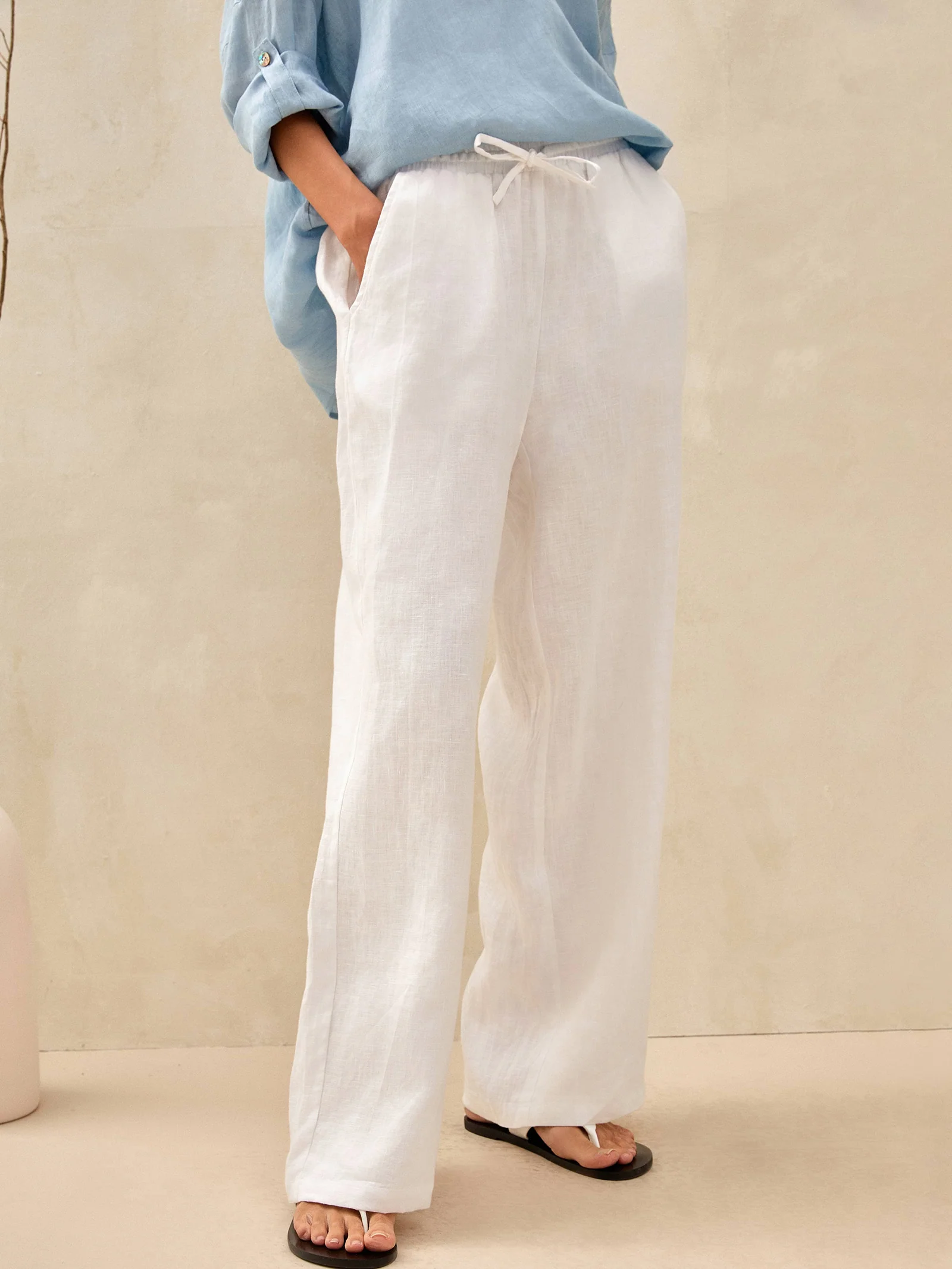 Spring Fashion 2027: Outfit Ideas, Trends and What to Wear 5 LINTICO 100 percent linen classic pants LYON