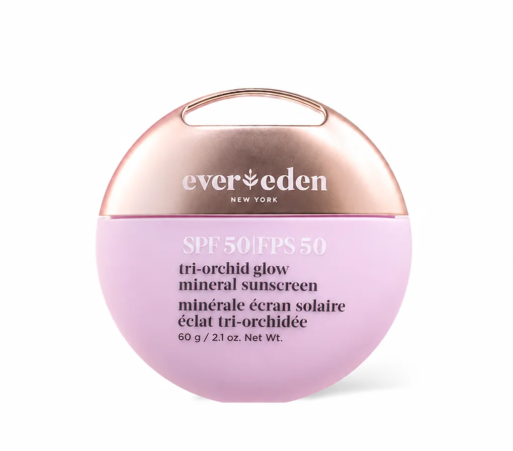 Evereden Tri-Orchid Glow Mineral Sunscreen SPF50 bottle