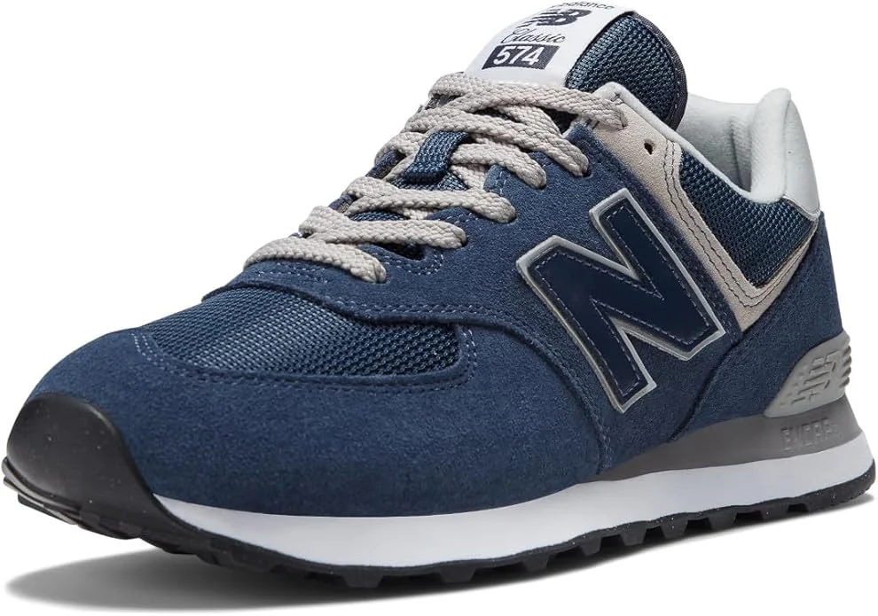 New Balance 574 unisex sneakers styled with spring dresses