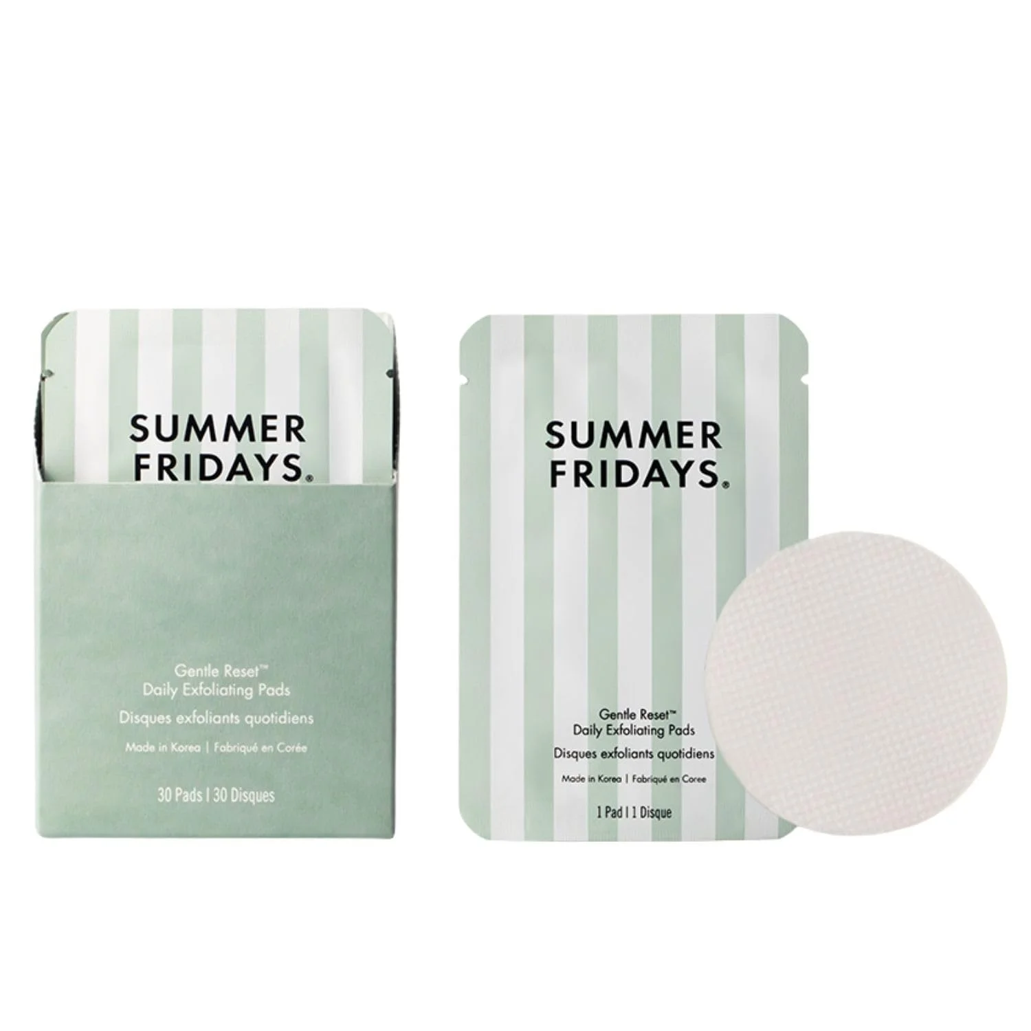 Summer Fridays Gentle Reset Daily Exfoliating Pads container
