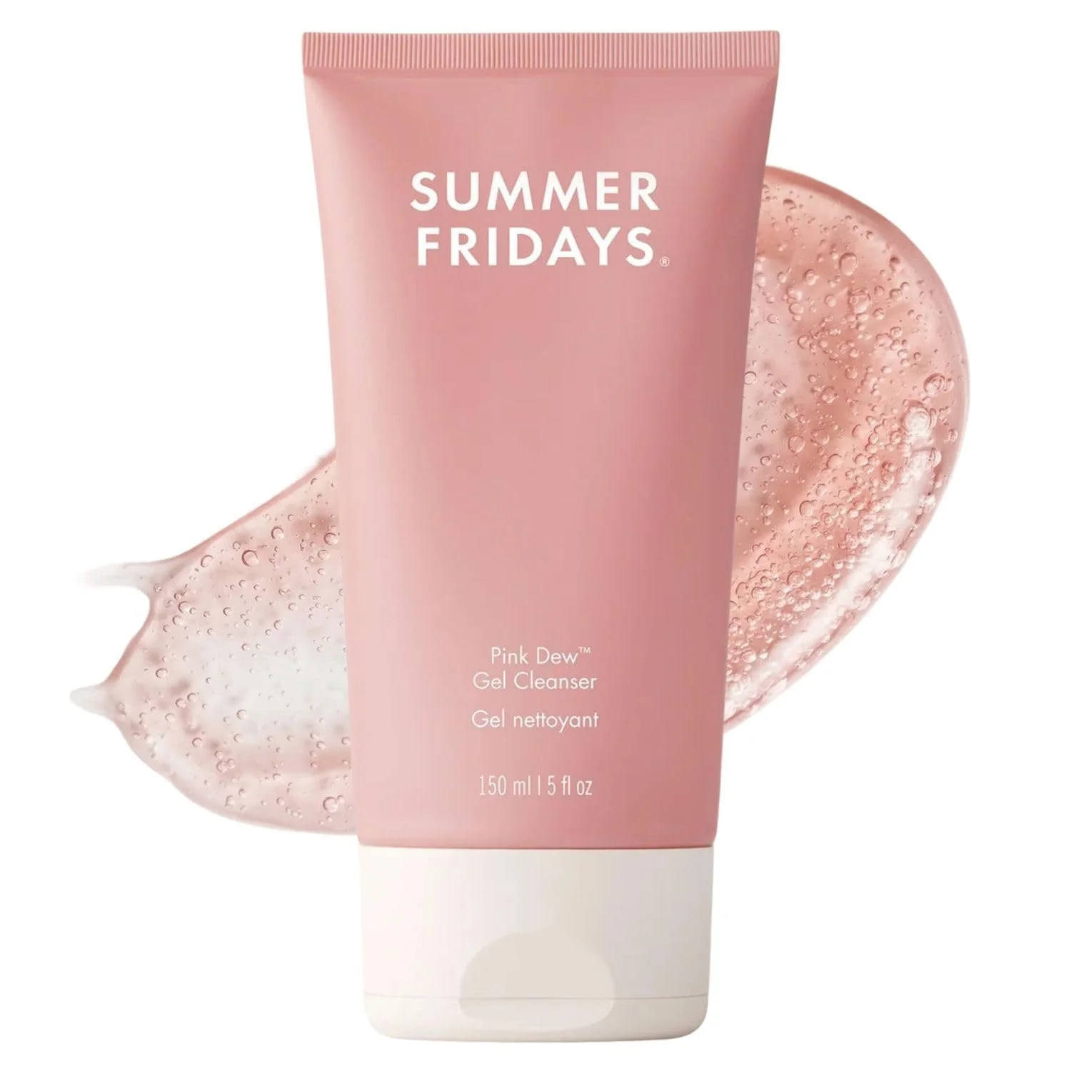Summer Fridays Pink Dew Gel Cleanser tube