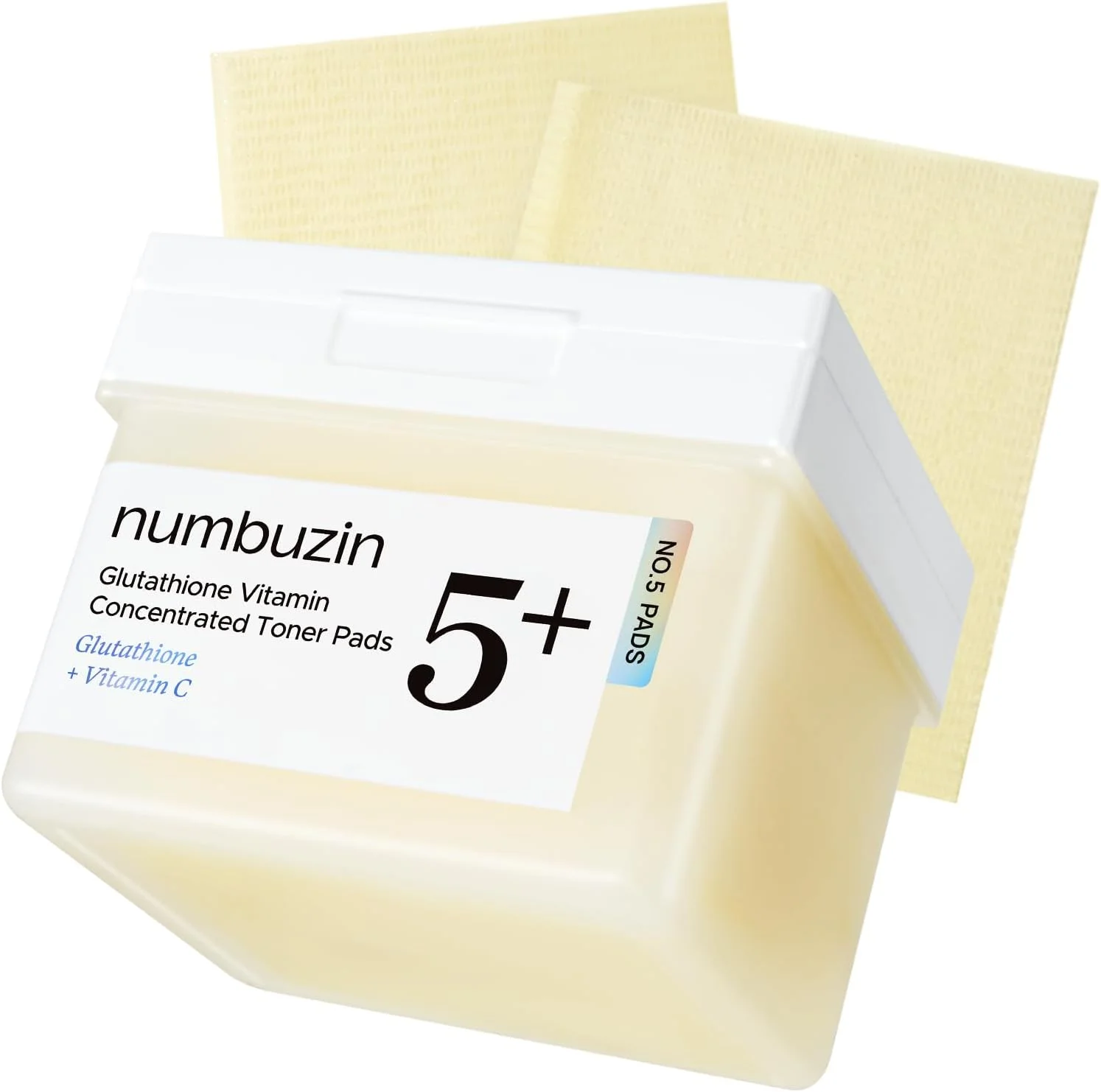 numbuzin No.5 Glutathione Vitamin Concentrated Toner Pad container