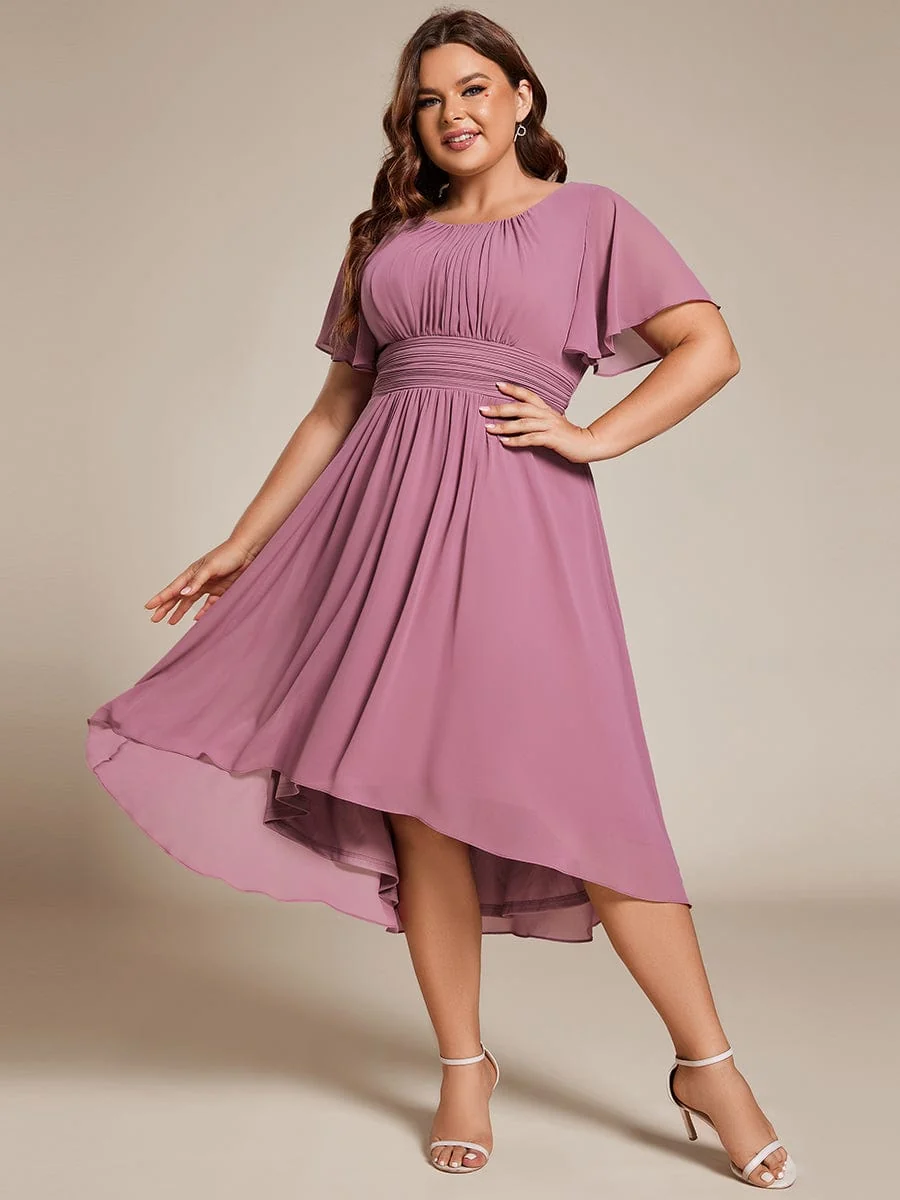 Ever-Pretty Plus Size A-Line Chiffon Midi Dress