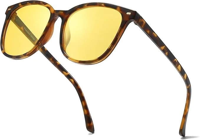 Yellow-lens polarized anti-glare glasses for summer 2027 outfits