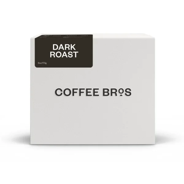 Coffee Bros. Dark Roast coffee packaging.