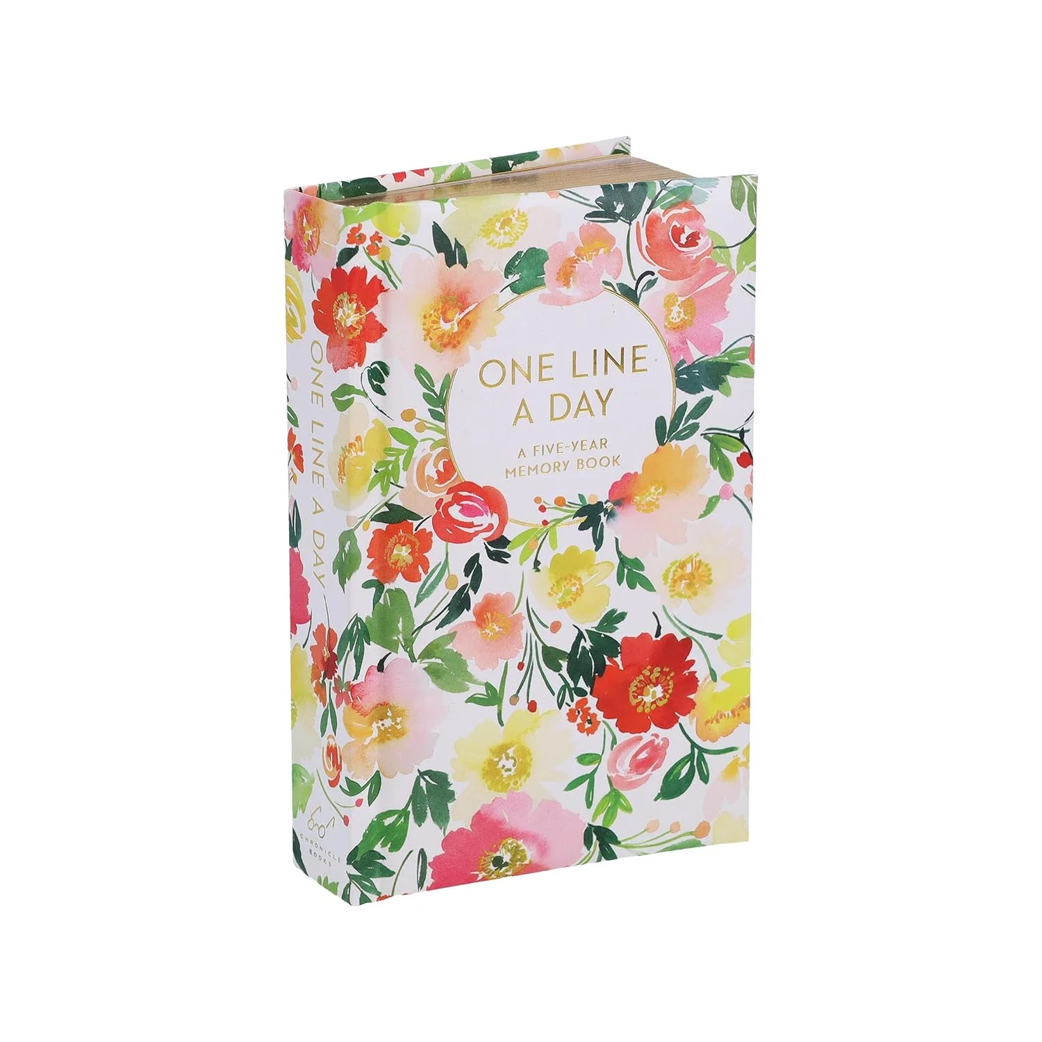 Floral One Line a Day five-year memory book with a colorful flower cover.