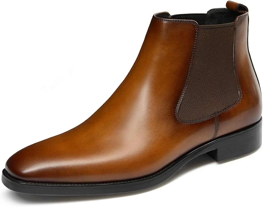 GIFENNSE men’s leather Chelsea boots