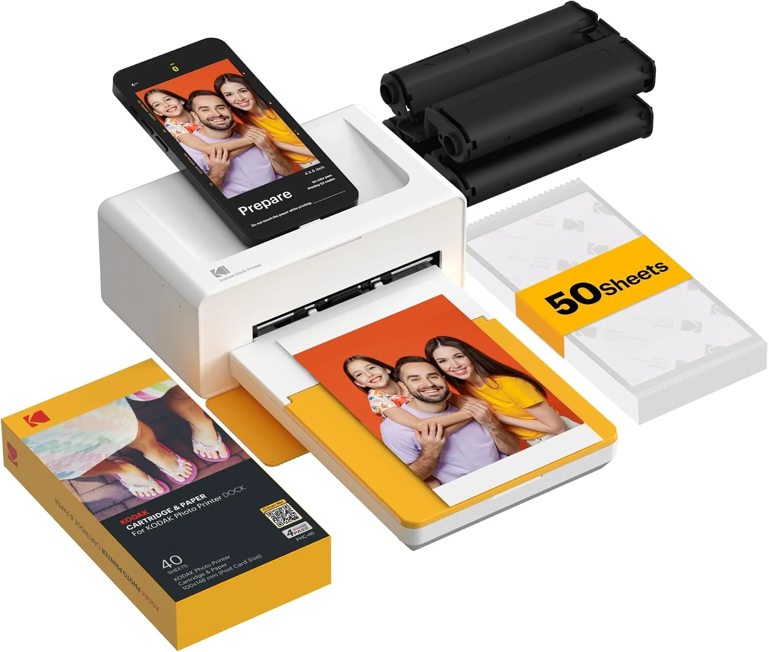 KODAK Dock Plus instant photo printer with 4-by-6-inch prints