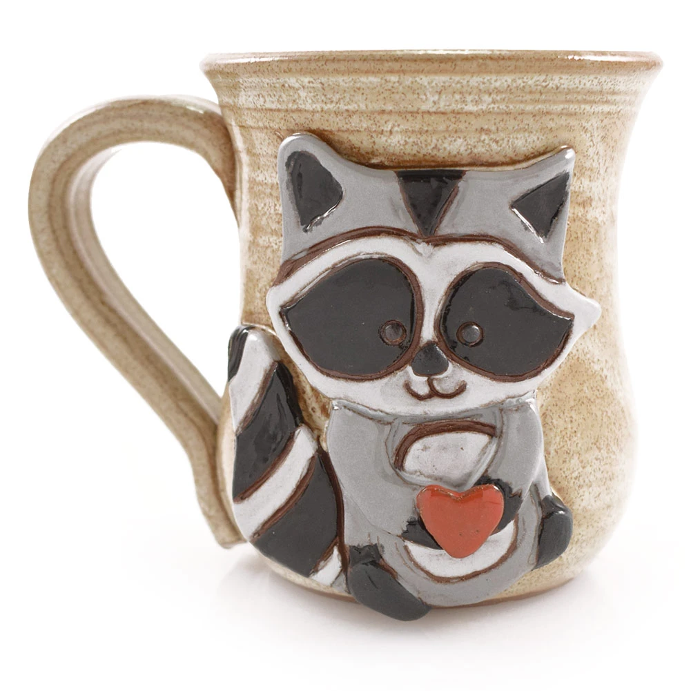 Love Bandit stoneware coffee mug.