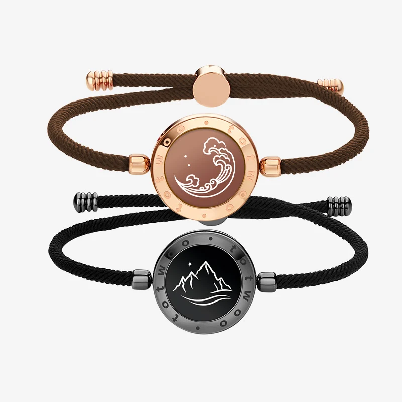 Mountain and Sea paired touch bracelets with Milan rope bands.