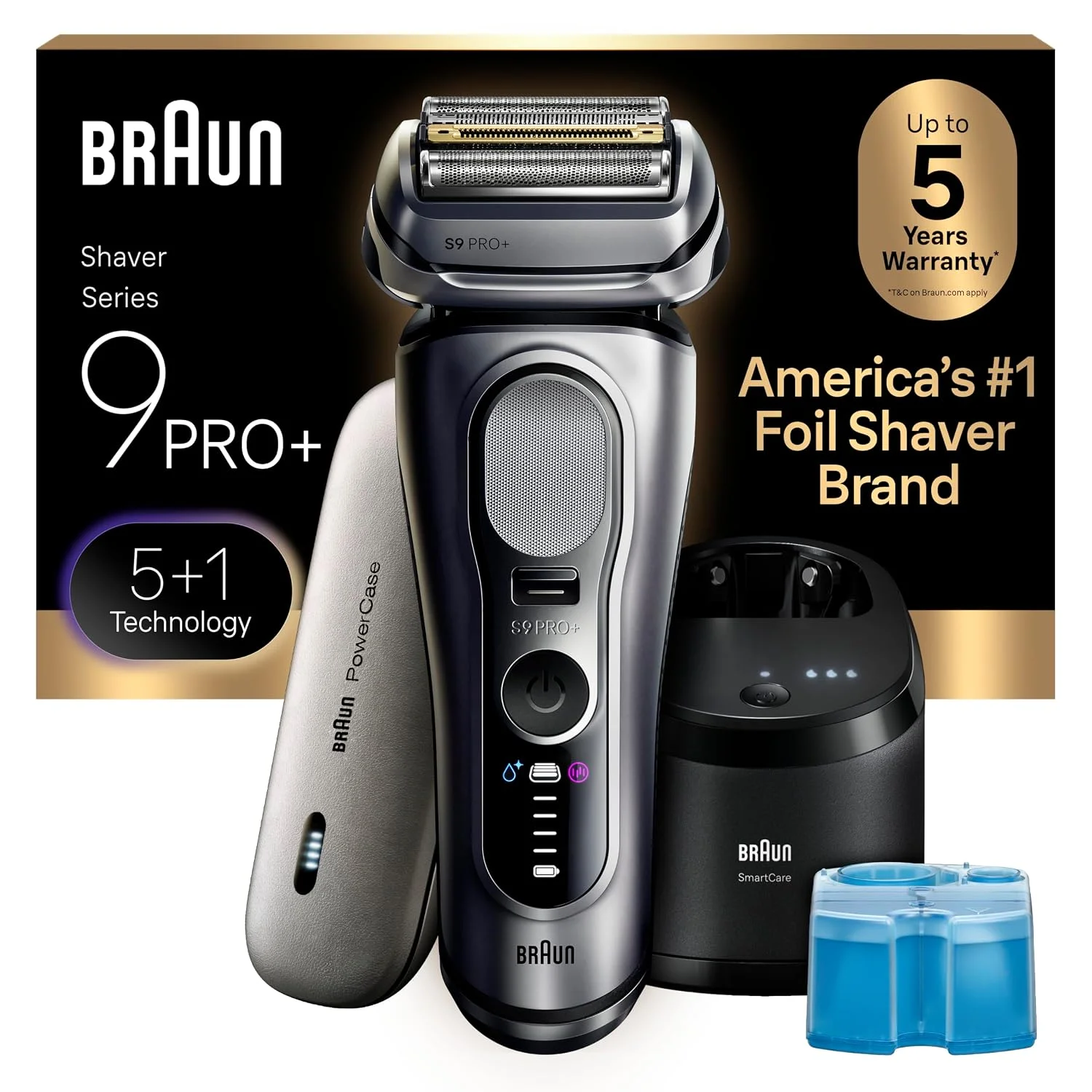 Braun Series 9 PRO+ electric shaver with SmartCare Center and PowerCase