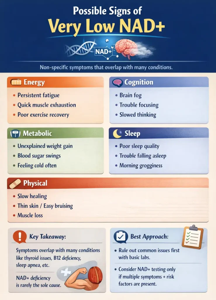 Possible Signs of Very Low NAD+, What Happens When NAD+ Levels Drop