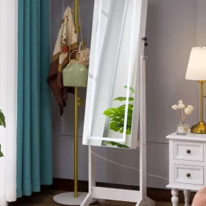 6X Standing Built-in LED Jewelry Armoire, Mother's day unique gift ideas