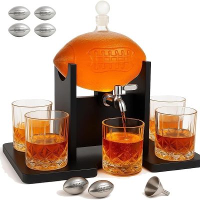 Football Whiskey Decanter Set